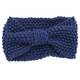 Sanwood Damen Häkelarbeit Schleife Design Stirnband Winter Kopfband Haarband (Blau)