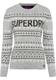 Superdry Norwegerpullover CLEVELAND FAIRISLE graumeliert / schwarz / naturweiß