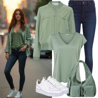 Sexy Outfit Elegant mit Dunkelblau Push up Jeans/Leder Schuhe/Lederjacke/Thermojeans/Schlupfjeans/Winterjacke/Slim Fit Jeans/Low Rise Jean/Damen 7/8-Länge Jeans/Low Waist Jean/Knöchelstiefel Street One, Grün/Hellgrün Shopper-Tasche/Große Tasche/Tragetasche/Schultertasche modamoda de "Frühlings Outfit"Look: Goa, Kuschel, Nahtlos, Schlichte, Elegant, Casual, Classic, Trendige, Schön, Ausgefallene, Premium, Metal, Emo, Indoor, Büro, Italienische, Oversize, Feine, Vintage, GoGo, Schick, Edel