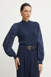 Pulover enski, mornarsko modra barva, 251TP3180