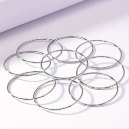 9pcs/set Simple Texture Women's Bracelet