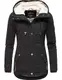 Marikoo Damen Baumwolljacke Winterjacke mit Kapuze Bikoo Schwarz Gr. M