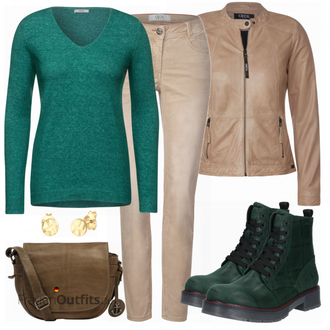 Outfit mit Blau Stiefel Tom Tailor "Perfekt für den Herbst"