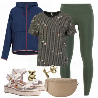 Outfit mit Grün Tasche HALLHUBER "Sommerliche Bekleidung"