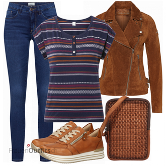 Outfit mit Rot Lederjacke Freaky Nation "Perfekt für die Freizeit"