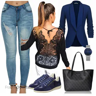 Outfit mit Blau Sneaker Geox "Geox Sneaker"
