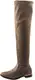 Elara Damen Stiefel Overknees Wildlederoptik Chunkyrayan 0-76-Khaki-37