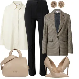 Winter Outfit mit Schwarz Bootcut Pant/Business Hose/Bügelfaltenhose/Anzughose/Flared Leggings/Schlaghose Leggings/Hose mit Schlitz/Skinny Hose/Slim Hose/Steghose/Stretchhose/Winterhose/Hose Große Größe rÆre by lorena rae "Eleganter Look"