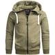 A. Salvarini Herren Pullover Langarm Sweatshirt Kapuzen Hoodie Biker AS123 [AS-123-Olive-Gr.M]