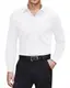 J.VER Hemd Herren Bügelfrei Stretch Businesshemden Langarm Regular Fit Hochzeit Oberteile Ehemann Büro Anzughemd,Weiß,M