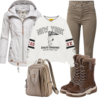Outfit mit Rot Stiefel Tom Tailor "Cooles Herbst Outfit"
