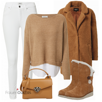 Outfit mit Braun Stiefel Skechers "Perfekt für den Herbst"