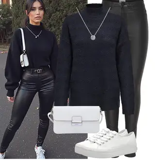 Outfit met wit/Zilver/grijs/Crème/Lichtgrijs Platte Sneaker/Canvas Sneaker/Lage Sneaker Tamaris "Modieuze lente-outfit"
