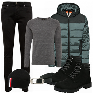 Outfit mit Schwarz Stiefel Jack & Jones "Jack Jones"