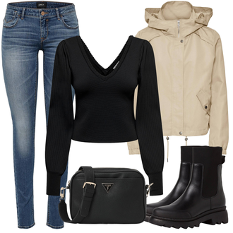 Black Outfits mit Črna Guess "Zimski videz"