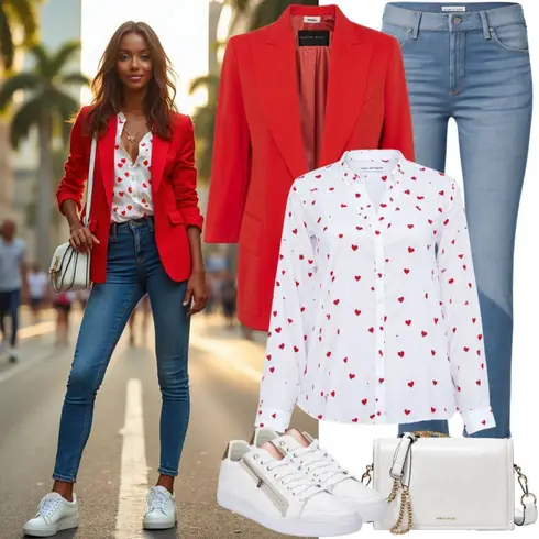 Kombinirajte Plava/SvjetloPlava High Waist Traperice/Kožne jakne/Traperice s Rupom Topshop