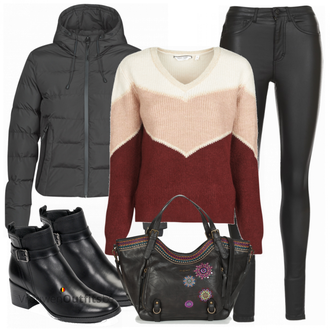 Outfit met Schoudertas Desigual "Chique winteroutfit"