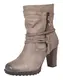 TOM TAILOR Plateaustiefelette dunkelbeige