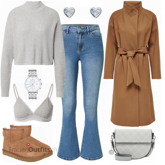 Outfit mit Braun Stiefel UGG "Bequemes Alltagsoutfit"