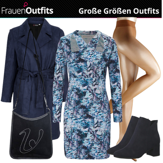 Outfit mit Dunkelblau/Blau Flache Stiefelette/SommerStiefelette/Klassische Stiefelette/Leder Stiefelette/Winter Stiefelette/Gefütterte Stiefelette Tamaris "Winterliches Abend Outfit"