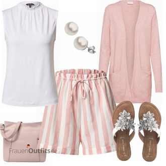 Outfit mit Rosa BILLABONG "Streifen Alltagslook"