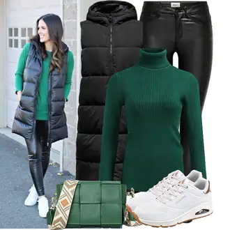 Classic Outfit mit Schwarz/Weiß Jeans mit Schlitz/Thermojeans/Lederjacke/Biker Jeans Only "Freizeit Bekleidung"Look: Classic, Extravagante, Schön, Goa, Lack, Wetlook, Nahtlos, 20er Jahre, Sexy