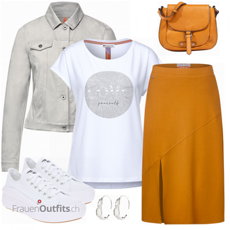 Outfit mit Weiß Sneaker Converse "Stylisches Outfit für den Frühling"