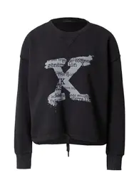Sweater majica siva / crna