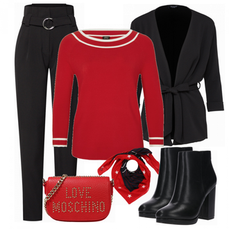 Winter Outfits mit Schwarz/Dunkelblau/Dunkelgrau Lederjacke/Blazerjacke/Blusenblazer/Boyfriend Blazer/Eleganter Blazer/Strick­blazer/Longblazer/Oversize Blazer/Kurzblazer/Sweatblazer/Lederjacke für Männer/Lederjacke Sisters Point "LoveMoschino"