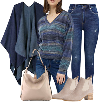 Gefütterte Outfit mit Beige/Braun/Lila Vintage Stiefelette/Western Stiefelette/CowboyStiefel/Chelsea Boot/SommerStiefelette Tamaris "Perfekt für den Herbst"