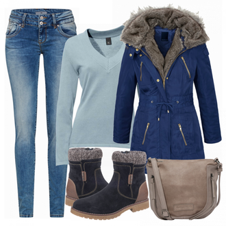 Outfit mit Blau Stiefel Tom Tailor "Dailylook"