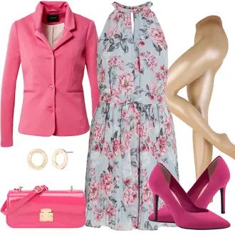 Outfit mit Grau/Blau/Hellblau Kleid Große Größe/Short Große Größe/Kleid mit Tasche/Neckholder Kleid/Latzkleid/Bedrucktes Kleid/Ärmelloses Kleid/Sommerkleid Vila "Mega schöne Frühlings Outfits"