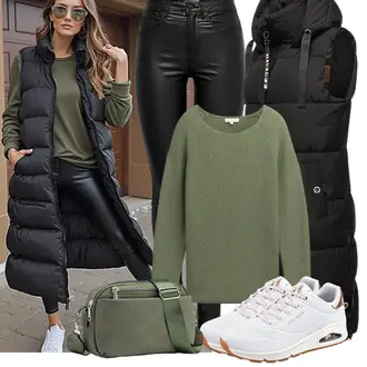 Herbst Outfits mit Schwarz IsolationsWeste/DaunenWeste/Puffer Weste Navahoo "Perfekt für die Freizeit"