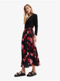 Red-black women's wrap maxi dress Menphis