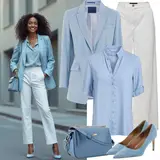Kombiniranje Plavih Bluza i Tunika image