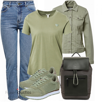 Outfit mit Grün Schuh Sneaker WODEN "Toller Look Für Den Frühling"