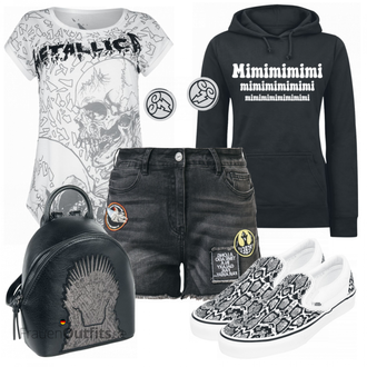 Outfit mit Blau Tasche Game of Thrones "Lieblingsband Outfit"