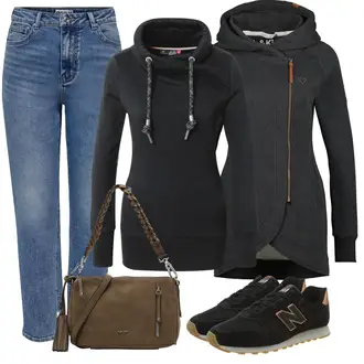 Schlichte Outfit mit Blau/Hellblau Straight Leg Jean/Knöchelstiefel/Boyfriend Jean/Cropped Jeans/Dad Jeans/Girlfriend Jeans/High Waist Jeans/Mom Jean/Formelles Hemd/Tapered-Jeans/Vintage Jeans Only "Herbstliches Freizeit Outfit"Look: Coole, 90er, Vintage, Classic, Schlichte