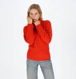 Rote Strickpullover mit Rollkragen image
