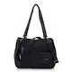 Angel Kiss Tasche Leder Damenhandtasche Schultertasche Handtaschen Wasserdicht Tragetasche Multifunktionale Henkeltasche Umhängetasche Groß für Arbeit Schule Shopper Reise Schwarz