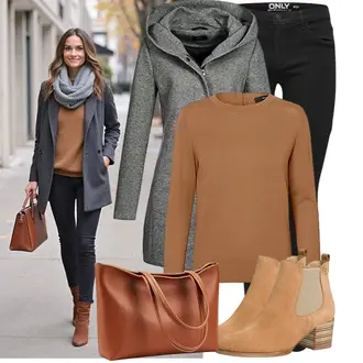 Duckfeet Outfit mit Braun/Beige Vintage Stiefelette/Western Stiefelette/CowboyStiefel/Chelsea Boot/SommerStiefelette Tamaris "Stylische Kombination für den Frühling"Look: Country Styl, Western, Boho, Smart Casual, Duckfeet, Bohemian, Vintage