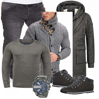 Outfit mit Blau Overall/Winter Parka Navahoo "THE NORTH FACE"