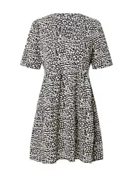 JDY Kleid ''''PIPER'''' hellgrau / schwarz / weiß