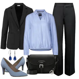 Outfit mit Schwarz/Weiß bianca "Business Look"