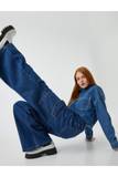 Široke hlačnice Mom Jeans za dame image