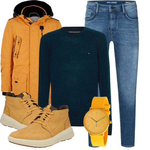 Gelb Timberland kombinieren