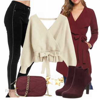 Winter Outfits Lang/Maxi mit Rot iClosam "Zaful pullover"