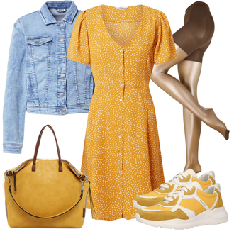 Mollige Outfit mit Gelb Kleid Große Größe/Kleid mit Gürtel/Lässiges Kleid/Cord Kleid/Jerseykleid/Kleid Standesamt-gast/Sommerkleid/Wickelkleid Only "Sommer Look für modische Frauen"