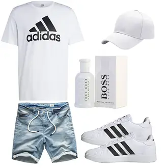 Sommer Outfits Moderne mit Grau Adidas "Summer Outfit"Look: Moderne