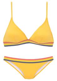 Bikiny tmavě modrá / žlutá / pink / stříbrná